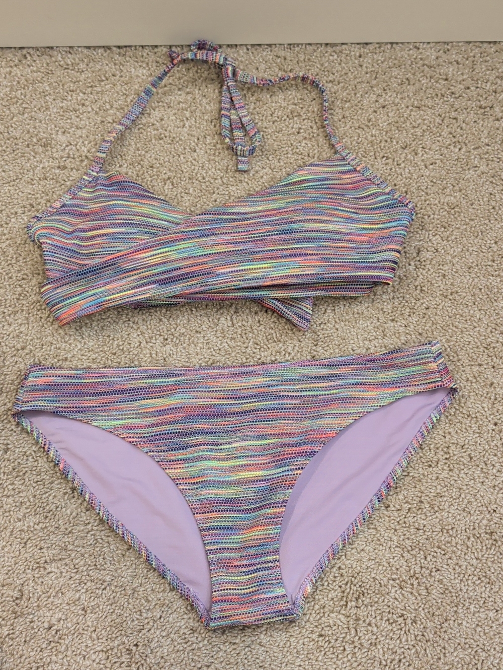 Aerie Multicolor Striped Bikini Set